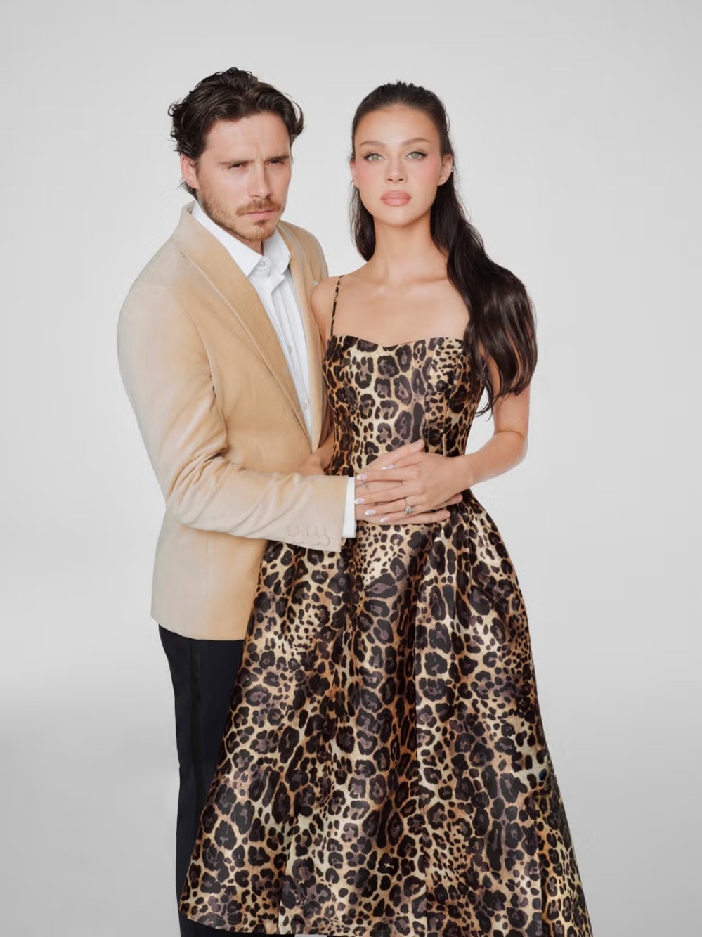 Express Beckham Leopard Print Party Dress - Brown & Black - Picture 3 of 3